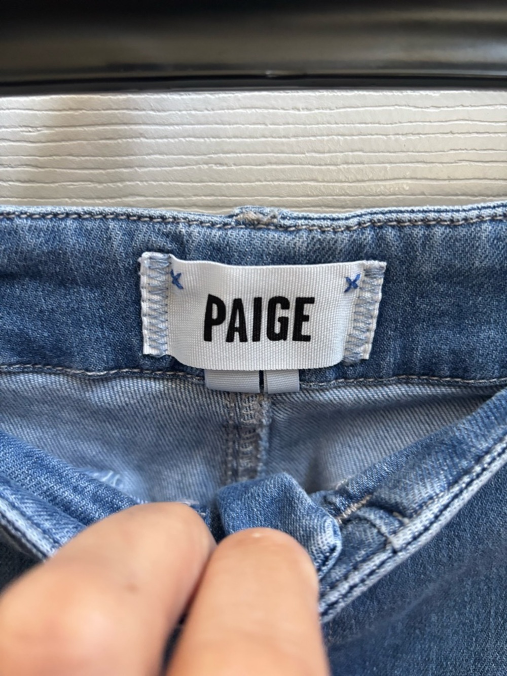 Paige Mayslie Jogger Woman’s Blue Denim Jeans, Size 19 waist (18-1x), EUC - Picture 2 of 5
